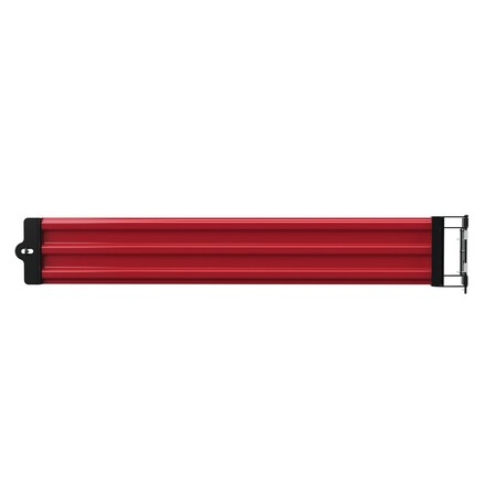 Vestil 3 Rib Gate Bl Hinged Red Guard Rail 8 Ft GR-F3R-GBS-8-RD
